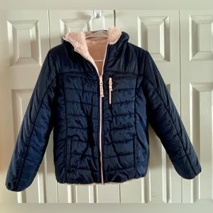 Eddie Bauer Cozy Navy Puffer Jacket